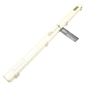 Premium Cues x Vibrant Multifunctional Off-White One Piece Cue Case - Outside on angle view
