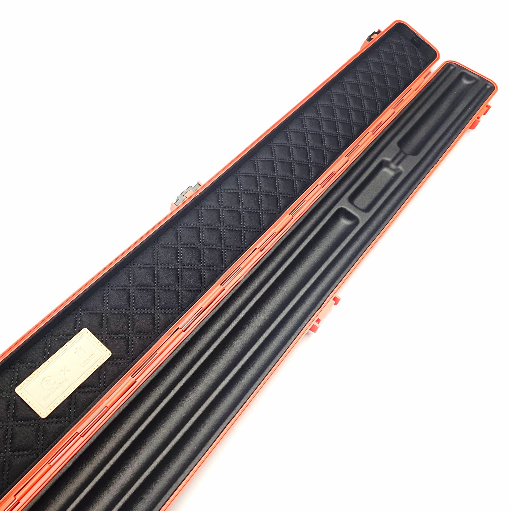 Premium Cues x Vibrant Multifunctional Orange One Piece Cue Case - Inside close up view