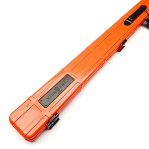 Premium Cues x Vibrant Multifunctional Orange One Piece Cue Case - Outside close up view