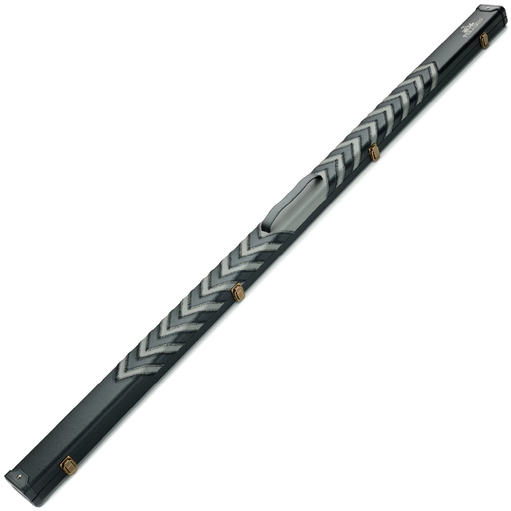 Peradon Black & Grey Arrow Clubman One Piece Cue Case Closed