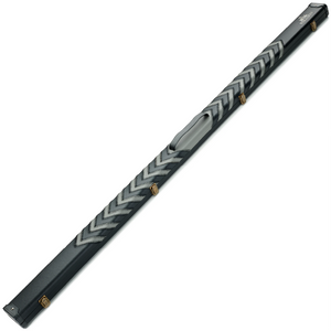 Peradon Black & Grey Arrow Clubman One Piece Cue Case Closed