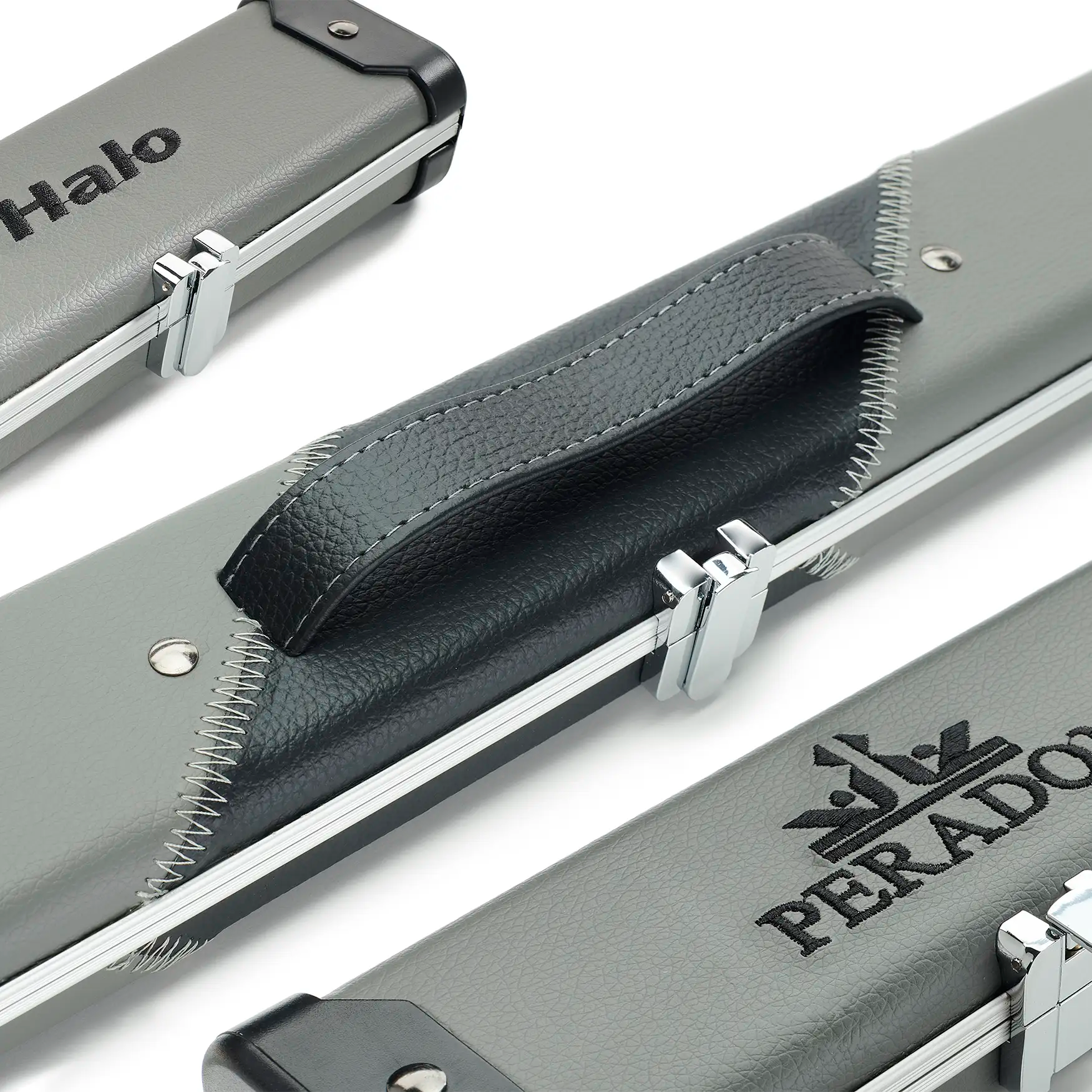 Peradon Grey & Black Stripe Halo Wide One Piece Cue Case