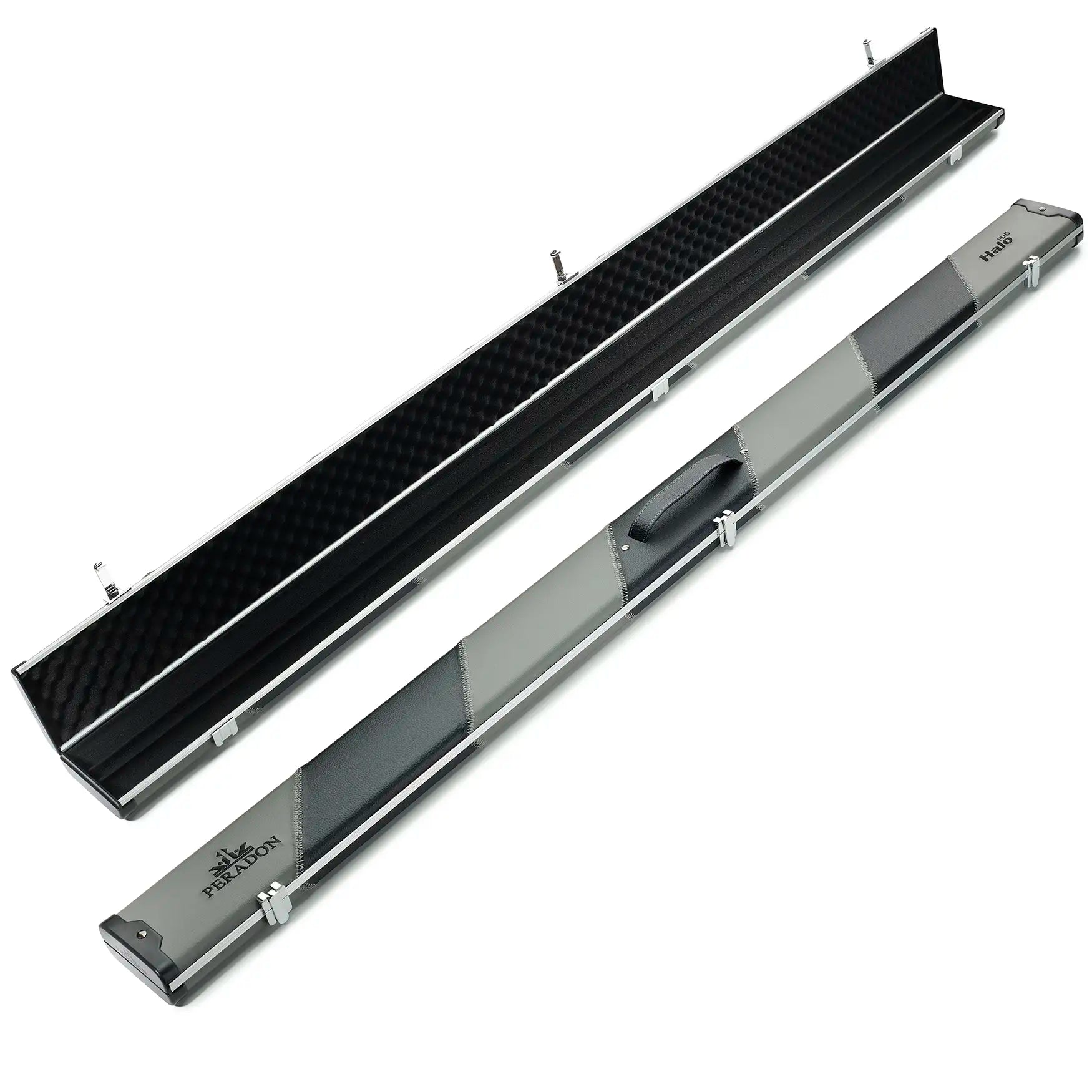 Peradon Grey & Black Stripe Halo Plus One Piece Cue Case