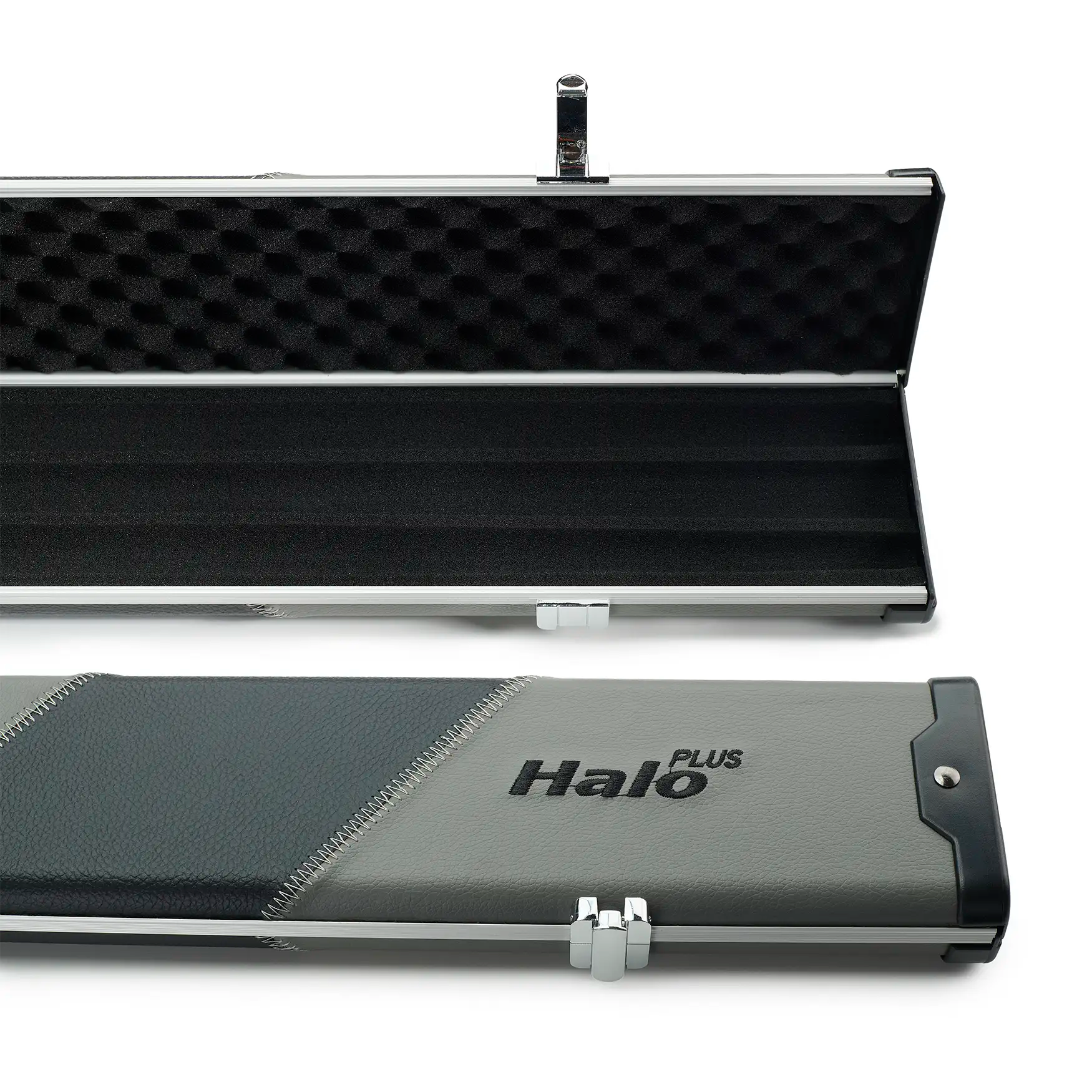Peradon Grey & Black Stripe Halo Plus One Piece Cue Case