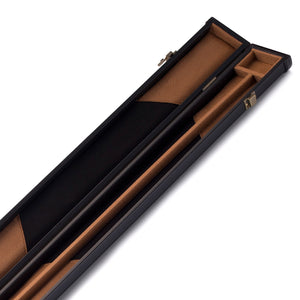Peradon Clubman Black ¾ Cue Case. Open end view