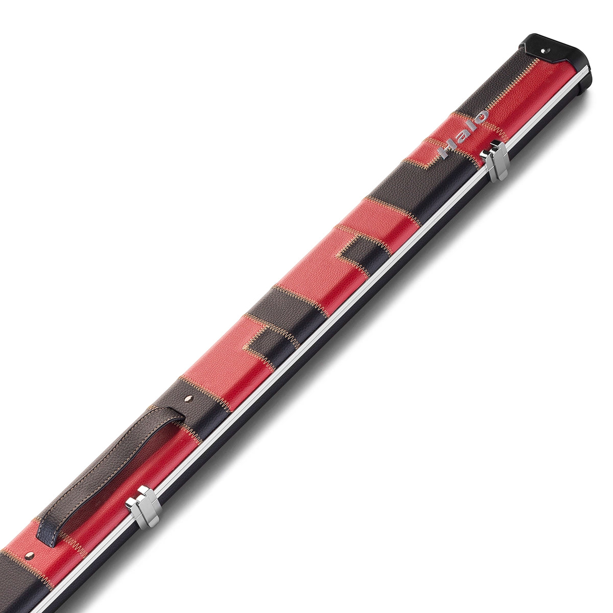Peradon Black Red Patch Halo Case for 3/4 Cues