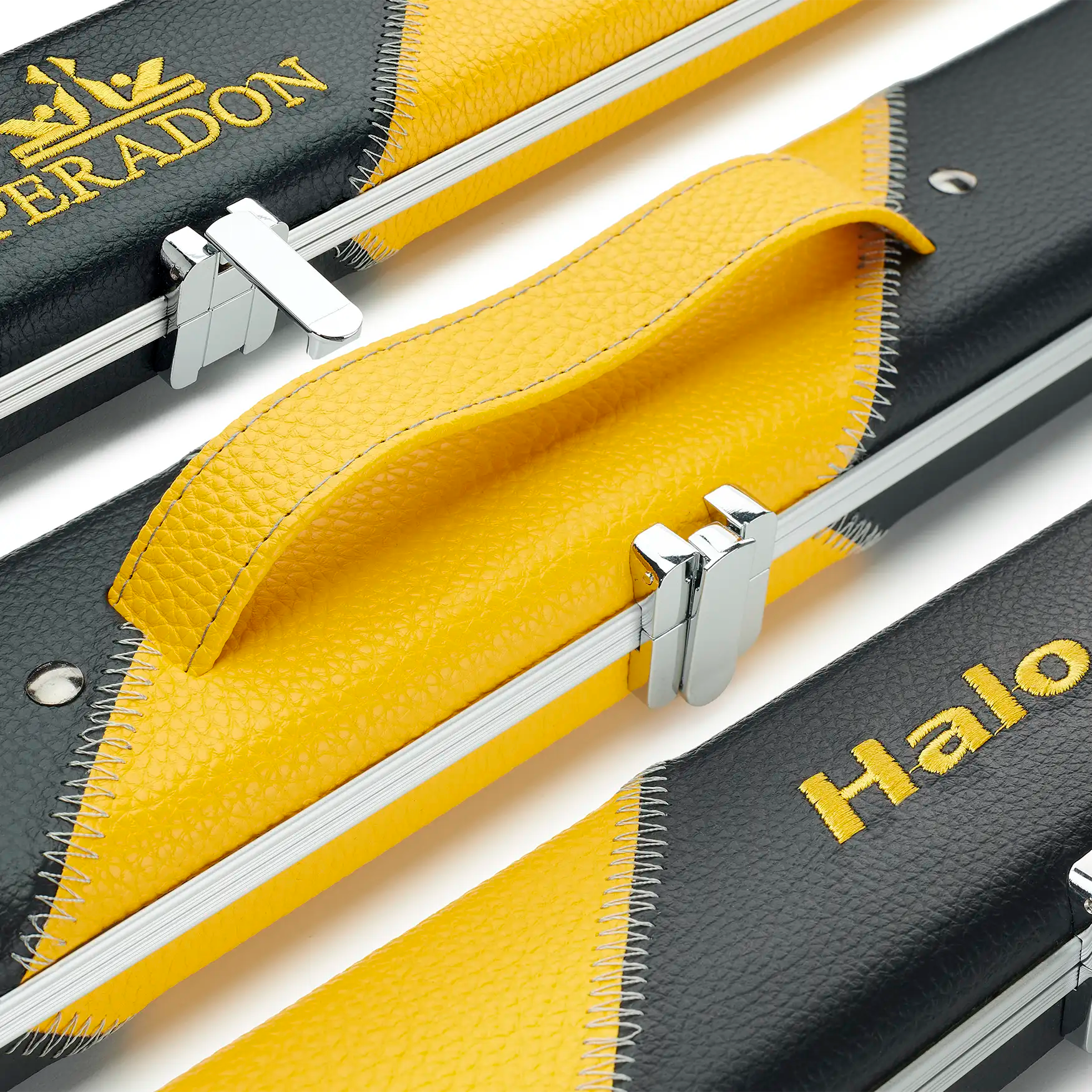 Peradon Black & Yellow Stripe Halo 3/4 Cue Case