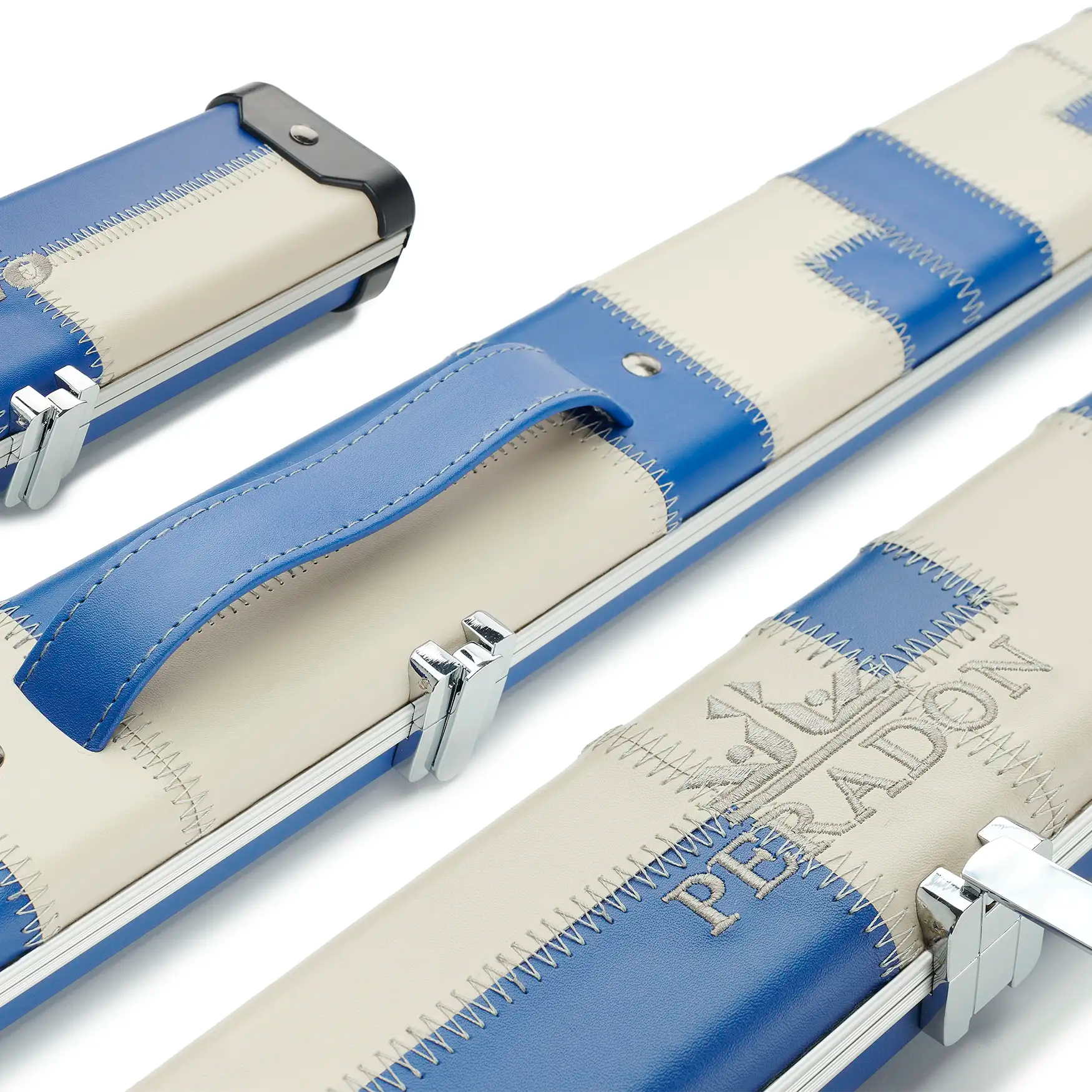 Peradon Blue & Cream Patch Halo 3/4 Cue Case