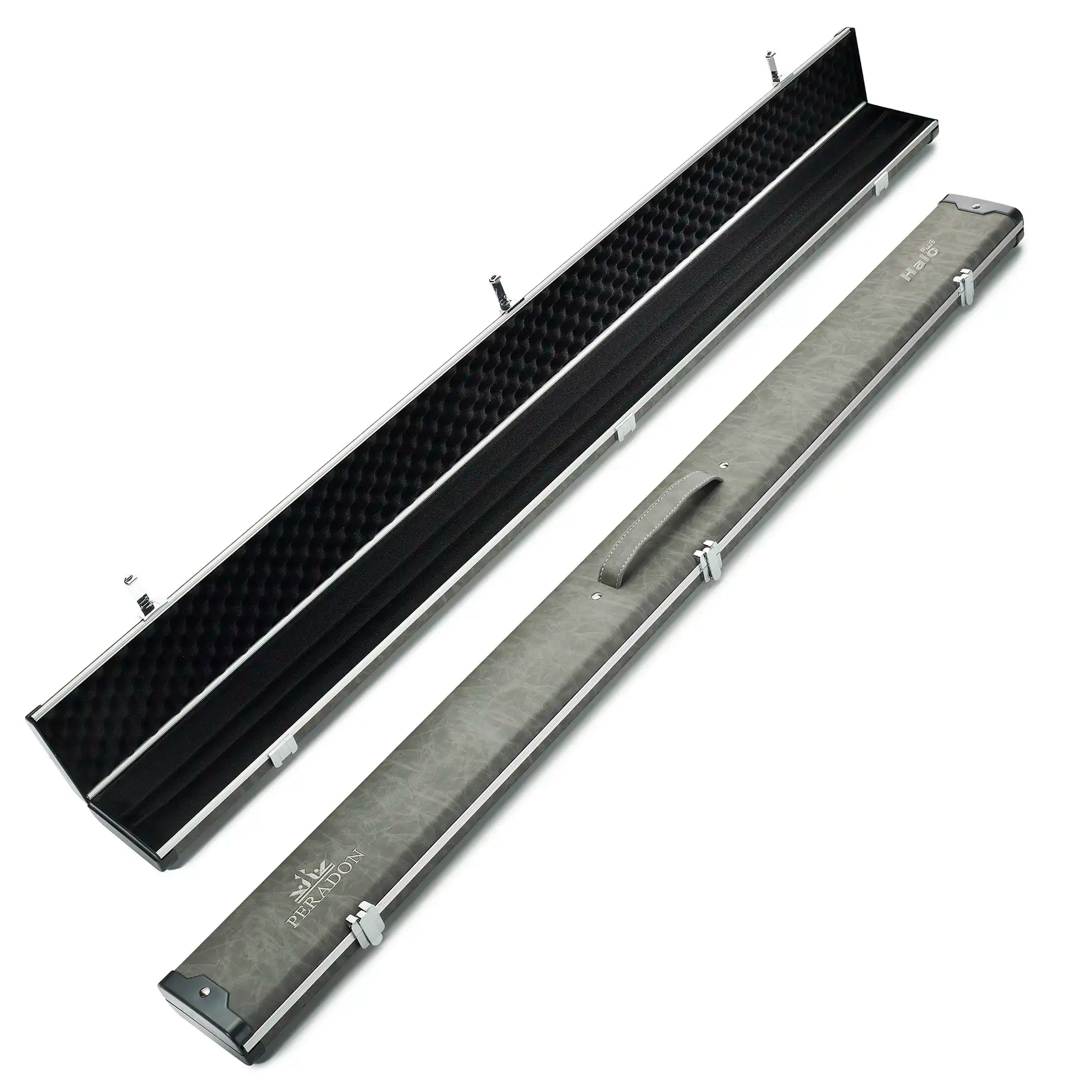 Peradon Halo Plus 3-4 Grey Case Diagonal Open and Closed