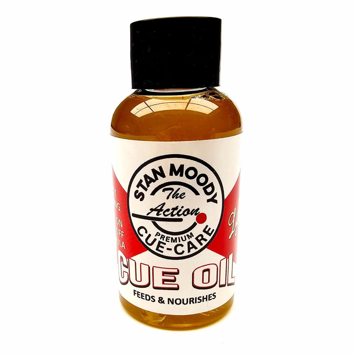 Stan 'The Action' Moody Premium Cue Oil - Bottle view
