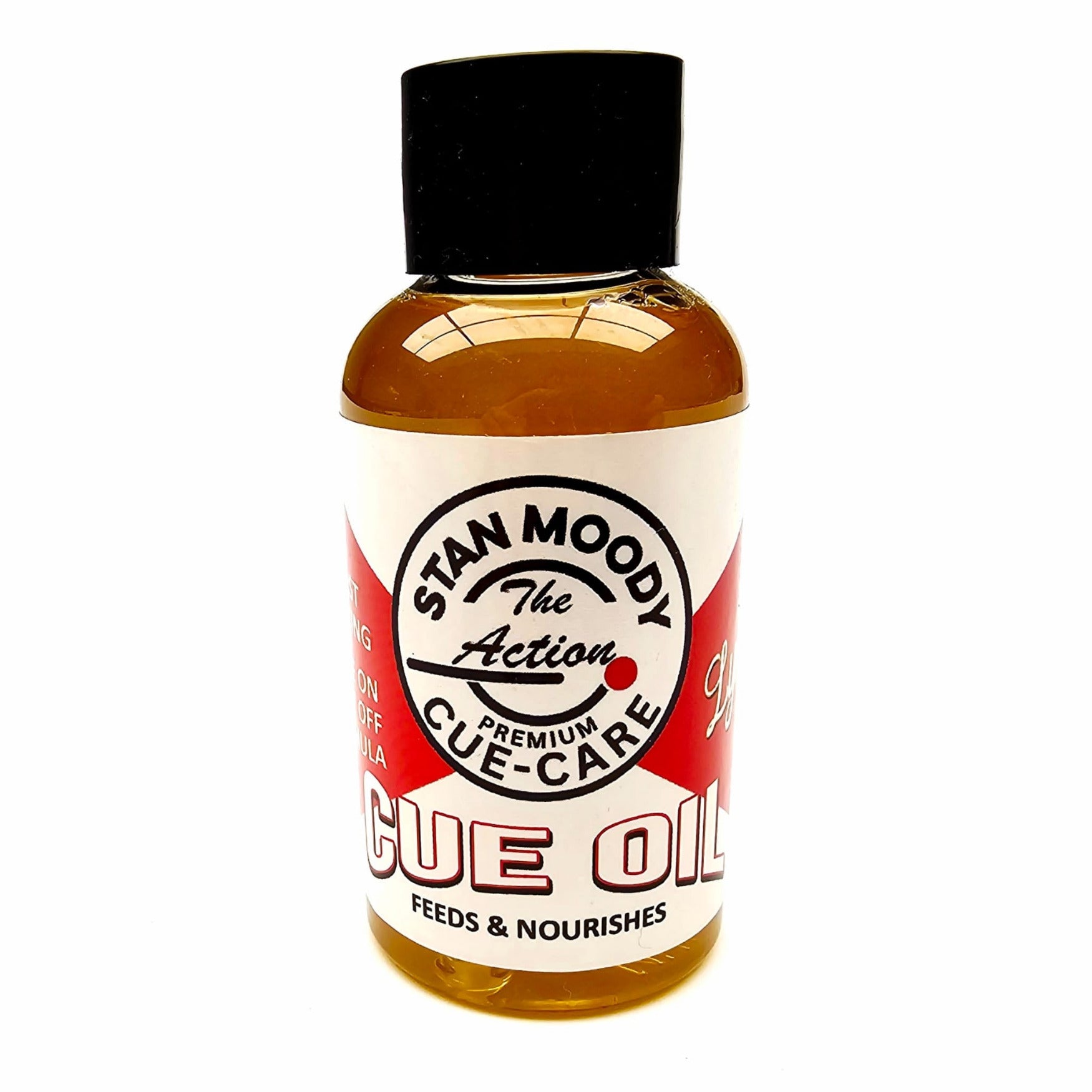 Stan 'The Action' Moody Premium Cue Oil - Bottle view