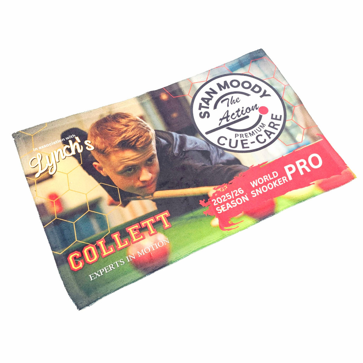 Stan 'The Action' Moody Premium Cue Towel 25/26 Season - Full view