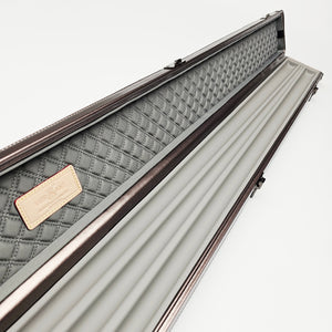 Vibrant Carbon 3 Channel Blue One Piece Cue Case - Inside Close Up View