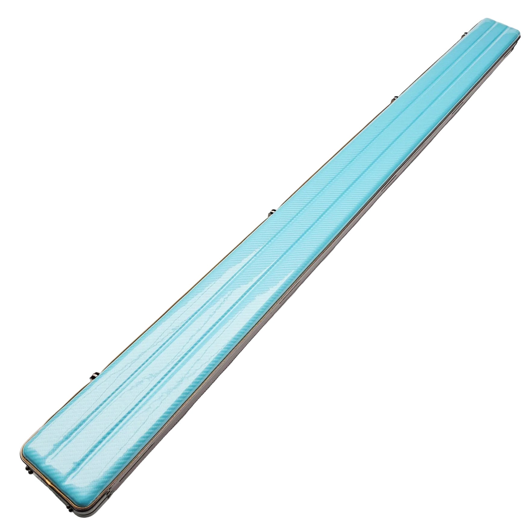 Vibrant Carbon 3 Channel Blue One Piece Cue Case - Outside back angle view