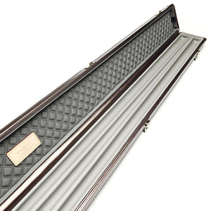 Vibrant Carbon 3 Channel Green One Piece Cue Case - Inside close up view