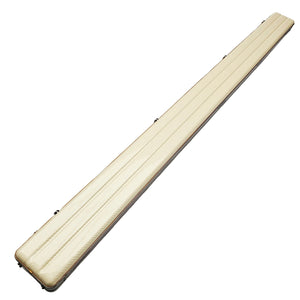 Vibrant Carbon 3 Channel Off-White One Piece Cue Case - Outside back angle view