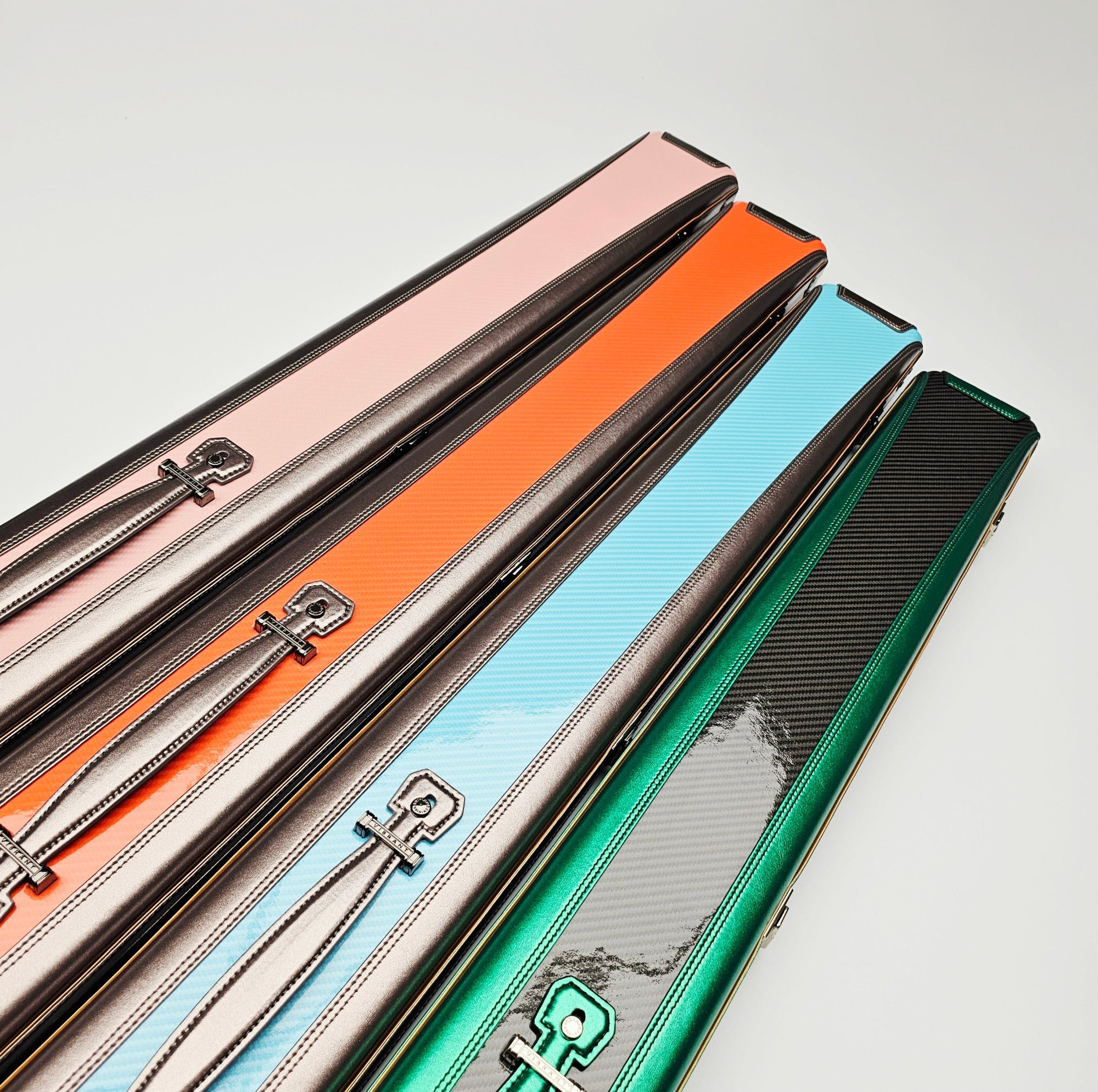 Vibrant Carbon 3 Channel One Piece Cue Cases
