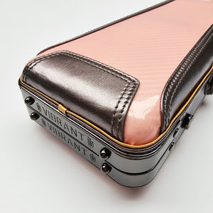 Vibrant Carbon 3 Channel Pink One Piece Cue Case - End cap close up view