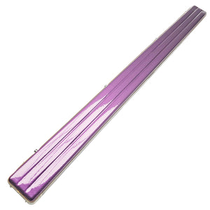 Vibrant Carbon 3 Channel Purple One Piece Cue Case - Outside back angle view