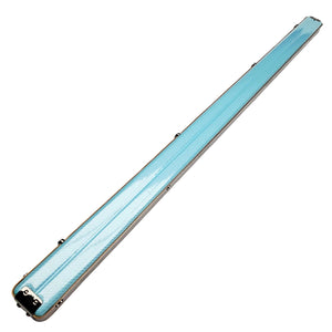 Vibrant Carbon Blue One Piece Cue Case - Outside back angle view