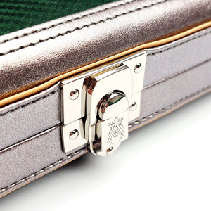 Vibrant Carbon Green One Piece Cue Case - Clasp closed view