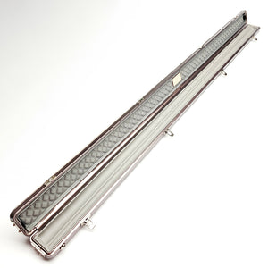 Vibrant Carbon Green One Piece Cue Case - Inside on angle view