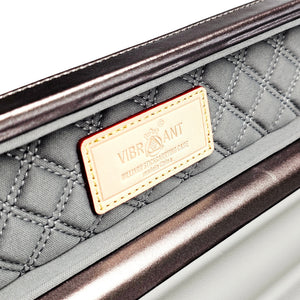 Vibrant Carbon Green One Piece Cue Case - Interior Vibrant Logo close up view