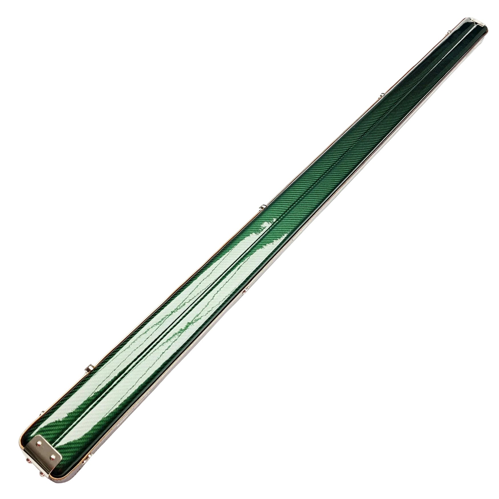 Vibrant Carbon Green One Piece Cue Case - Outside back angle view