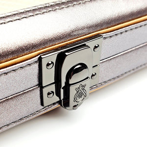 Vibrant Carbon Off-White One Piece Cue Case - Clasp closed view