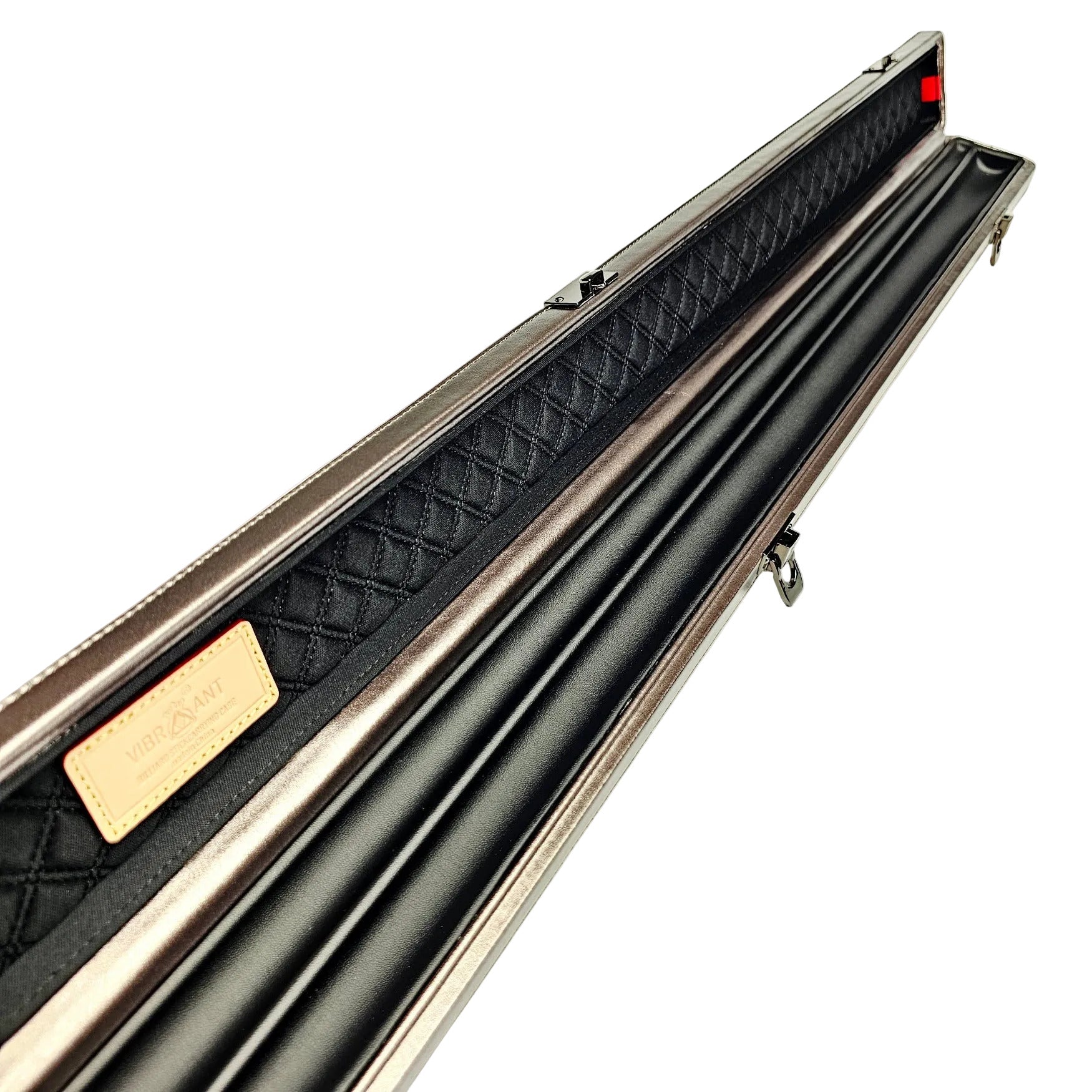Vibrant Carbon Orange One Piece Cue Case - Inside Close Up View