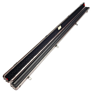 Vibrant Carbon Orange One Piece Cue Case - Inside on angle view