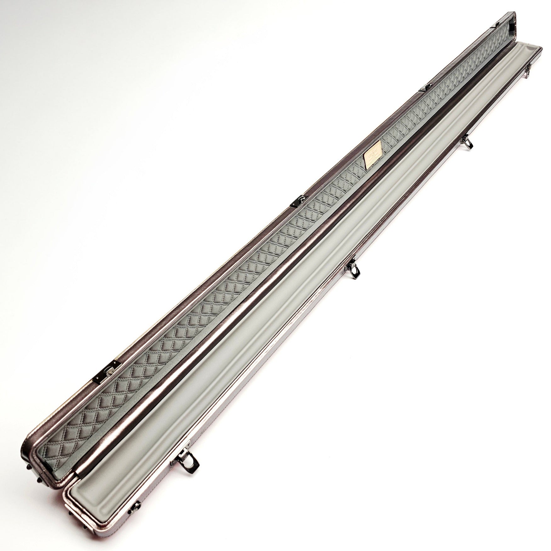 Vibrant Carbon Pink One Piece Cue Case - Inside on angle view