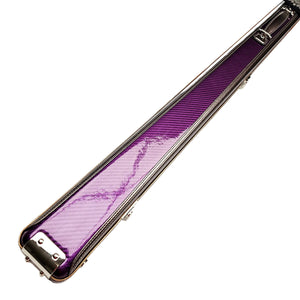 Vibrant Carbon Purple One Piece Cue Case - Outside Close Up View