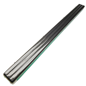 Vibrant Carbon Series 3 Channel Black/Green One Piece Cue Case - Outside back angle view