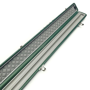 Vibrant Meteor Shower Green One Piece Cue Case - Inside close up view