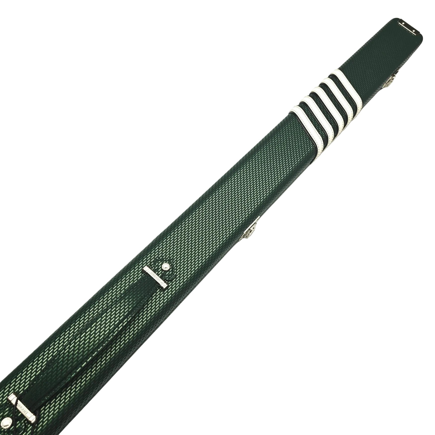 Vibrant Meteor Shower Green One Piece Cue Case - Outside top on angle view