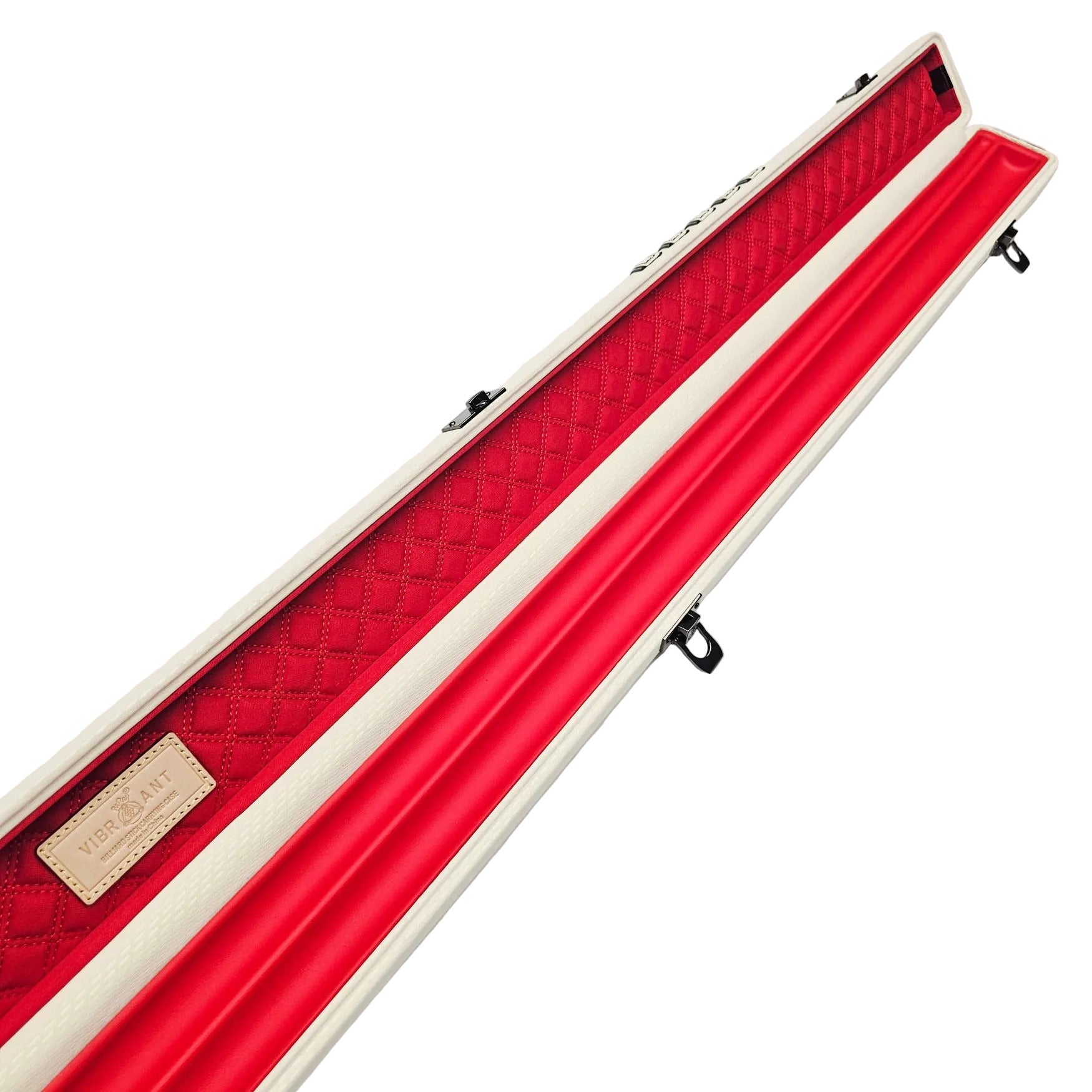Vibrant Meteor Shower Off-White One Piece Cue Case - Inside close up view