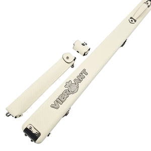 Vibrant Meteor Shower Off-White One Piece Cue Case - Outside close up view