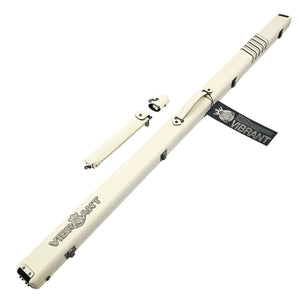 Vibrant Meteor Shower Off-White One Piece Cue Case - Outside on angle view