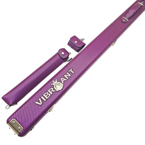 Vibrant Meteor Shower Purple One Piece Cue Case - Outside close up view