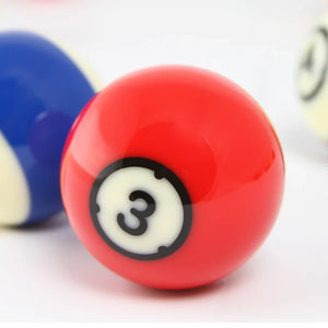 dynaspheres rhodium-pool ball set close up view ball 3