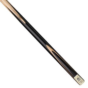 Peradon Joe Davis One Piece Snooker Cue. On angle view