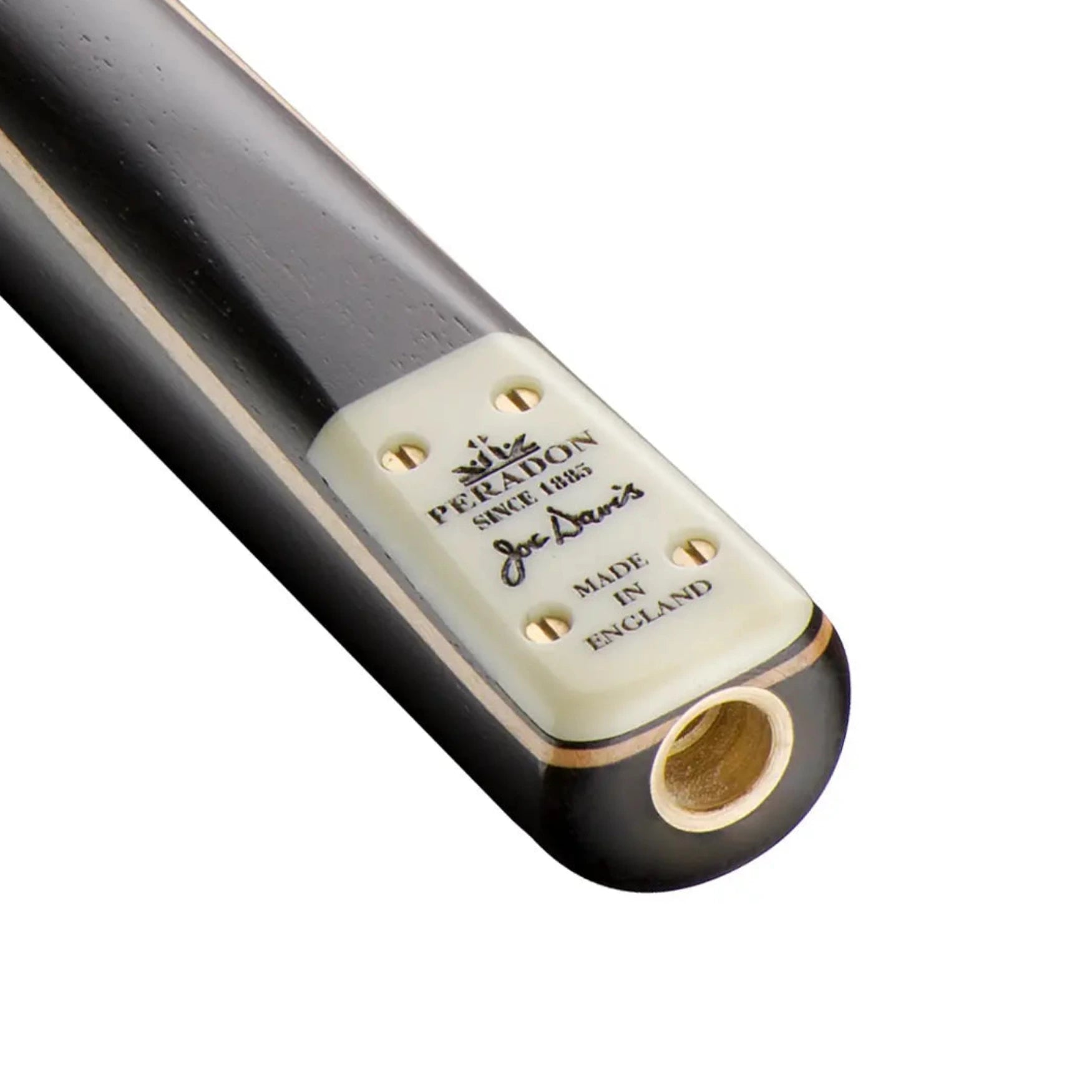 Peradon Joe Davis Two Piece Snooker Cue - Badge view