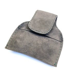 Premium Cues Chalk Pouch in dark green back view