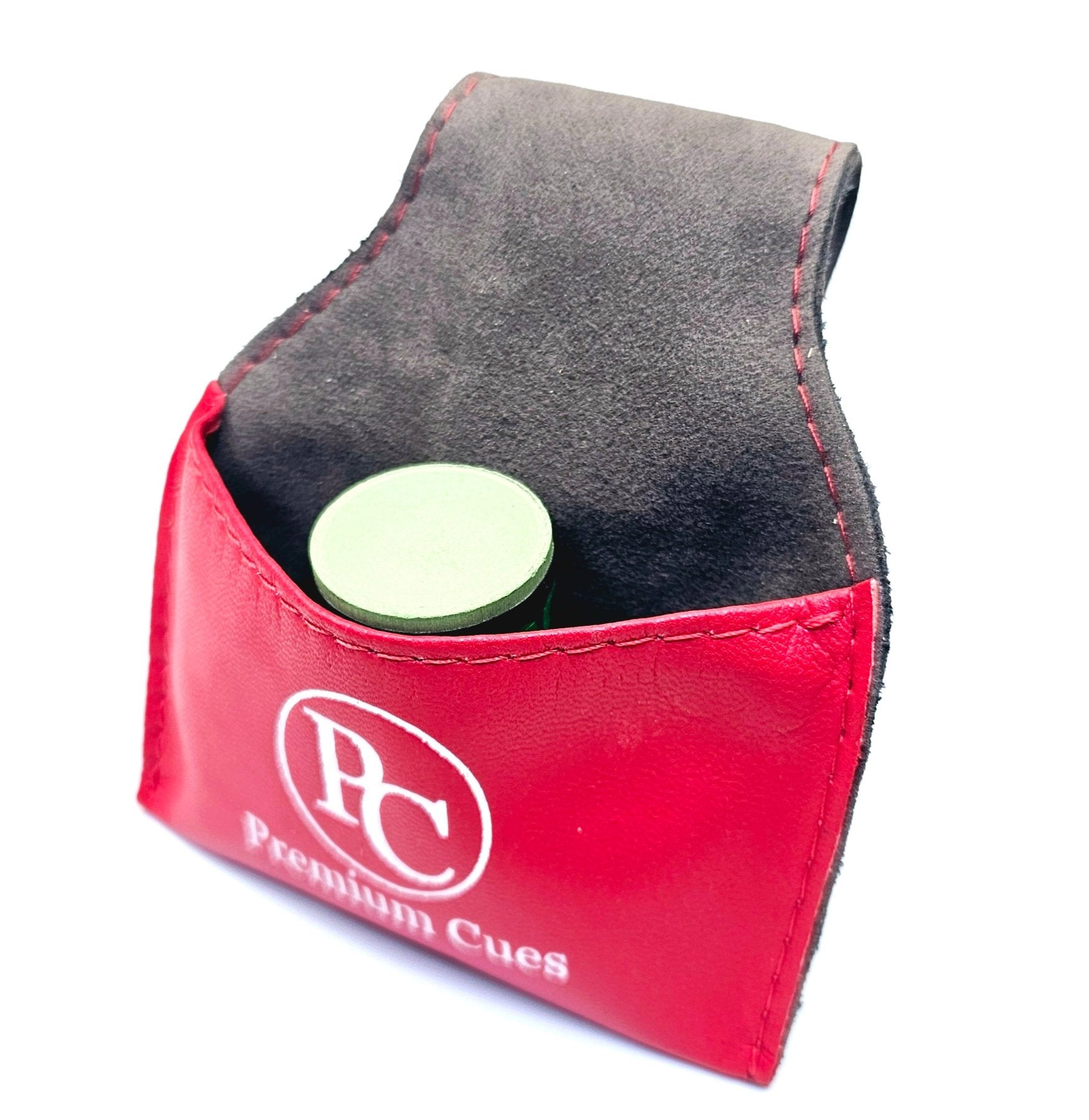 Premium cues Chalk Pouch in red with chalk