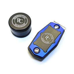 Premium Cues Magnetic Chalk Holder in blue