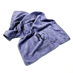Premium Cues microfibre cue towe in grey crunched up image