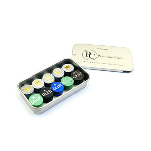 Premium Cues tip tin for holding cue tips