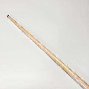 Detailed side view of Premium Cues ICON No.012 snooker cue shaft crafted from top-grade maple for precision play.