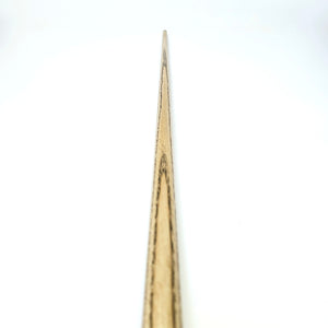 Top view of Premium Cues ICON No.016 - One Piece Snooker Cue showcasing the straight grain shaft for precision and balance.